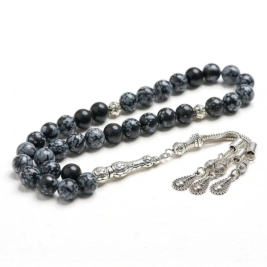 Snowflake Obsidian Stone Tasbih