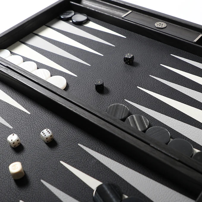 Leather Backgammon Black